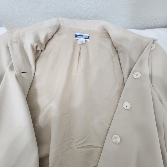 Pendleton Khaki Button Up Blazer Jacket Size 18 - Picture 9 of 10